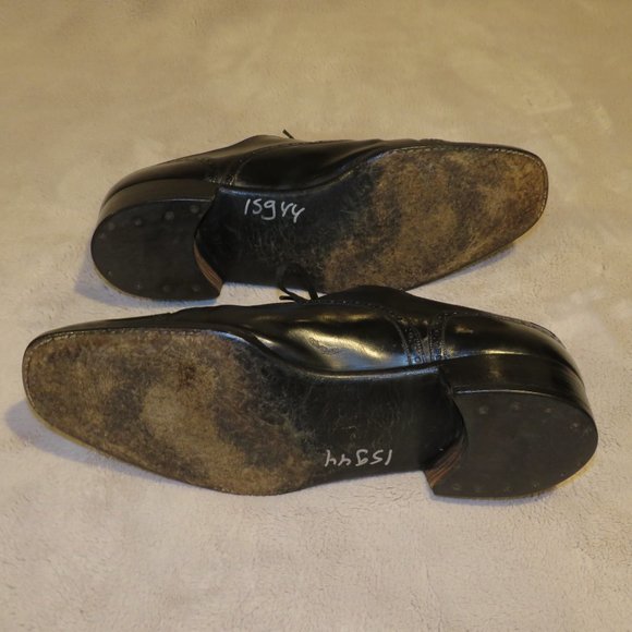 Foster & Son Black Leather Balmoral Wingtip Oxfords Size US  display picture 1